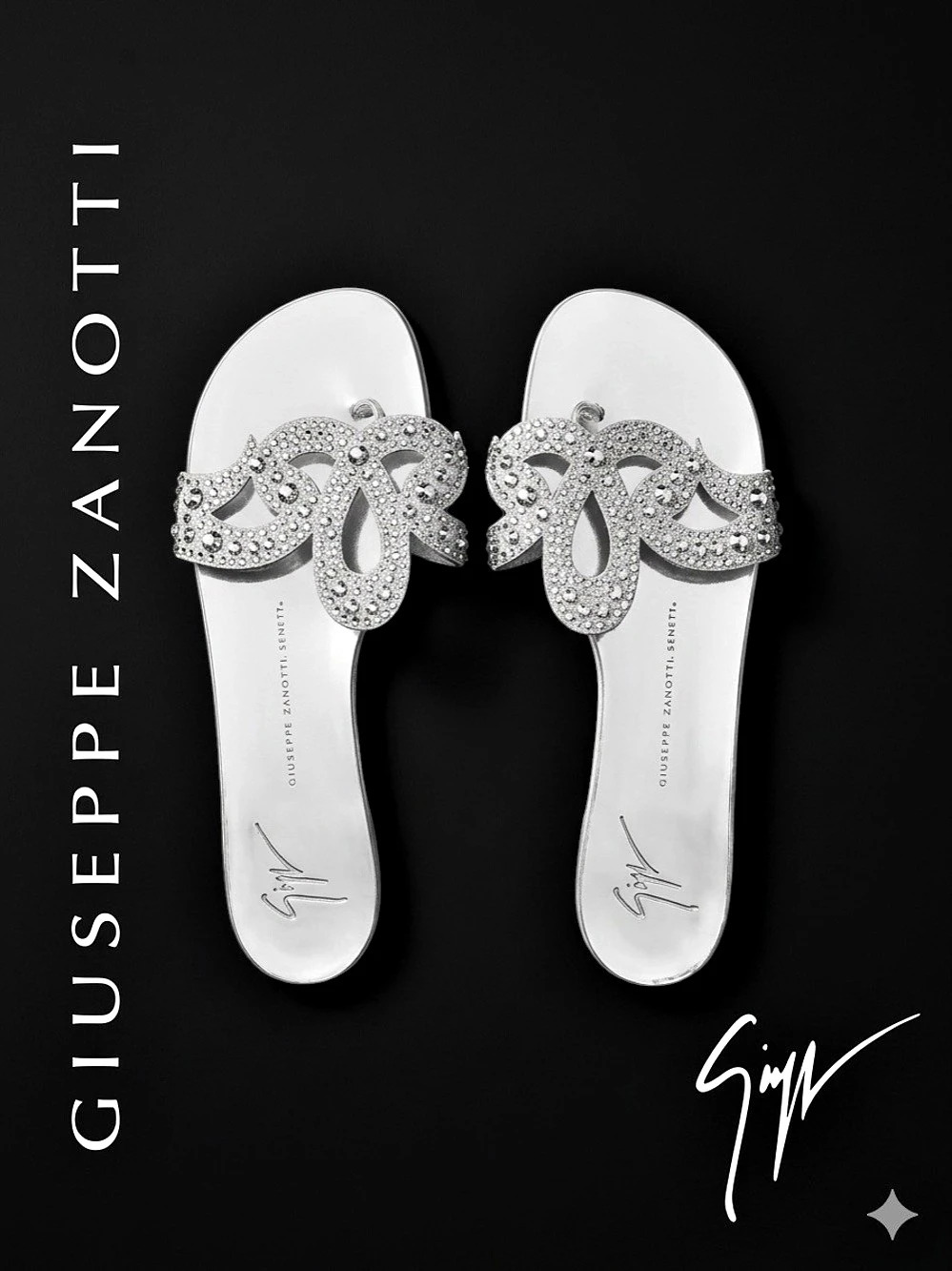 Giuseppe Zanotti crystal embellished flats